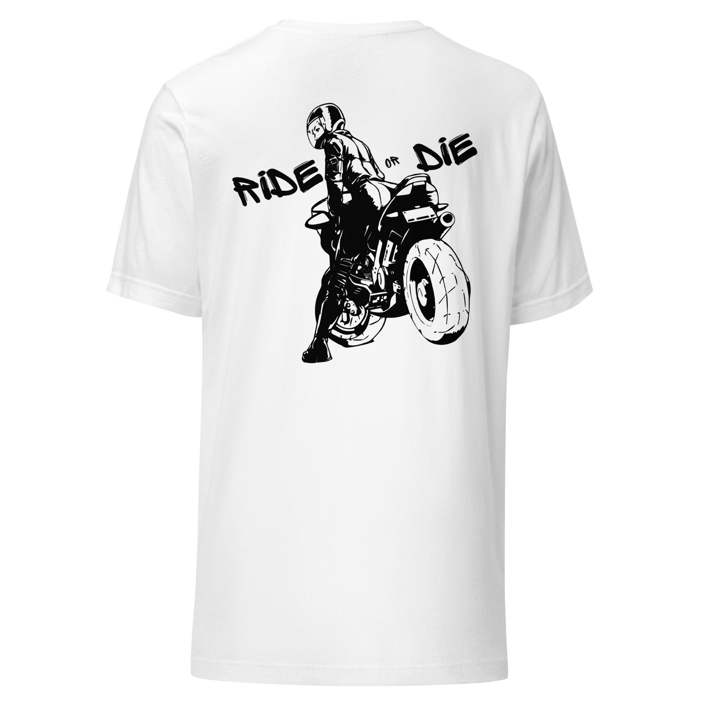 T-shirt Unisexe - BIKERGIRL - Blanc - Riding Town