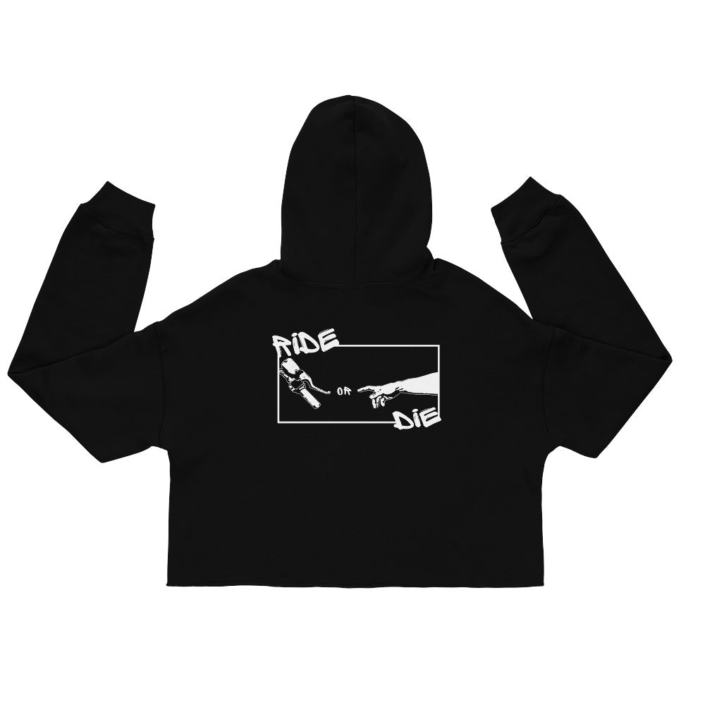 Hoodie Crop-Top - SIXTINE - Noir - Riding Town