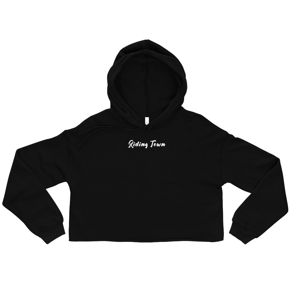 Hoodie Crop-Top - SUPERMOTGIRL - Noir - Riding Town